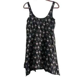 Aerie Black and Gray Patterned Dress Fit and Flare Skater Flowy Size XS Beach